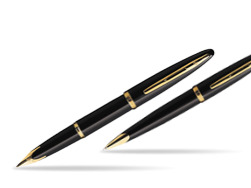 Zestaw prezentowy pióro wieczne + długopis Waterman Carène Morze Czarne GT