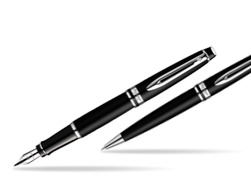 Zestaw prezentowy pióro wieczne + długopis Waterman Expert Czarny mat CT