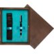 Pudełko drewniane Wenge Single Turkus Pudełko drewniane Wenge Single Turkus