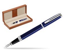 Pióro wieczne Waterman Exception Slim Laka Niebieska CT w pudełku classic brown