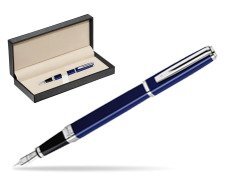 Pióro wieczne Waterman Exception Slim Laka Niebieska CT w pudełku classic pure black
