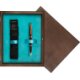 Pudełko drewniane Wenge Single Turkus Pudełko drewniane Wenge Single Turkus