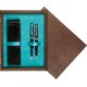 Pudełko drewniane Wenge Double Turkus Pudełko drewniane Wenge Double Turkus