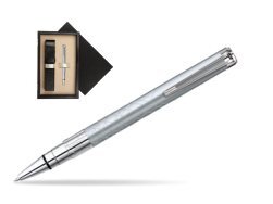 Długopis Waterman Perspective Srebrny CT w pudełku drewnianym Czerń Single Ecru