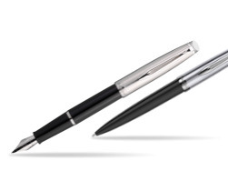 Zestaw prezentowy pióro wieczne +długopis Waterman Embleme Core Czarny