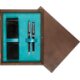 Pudełko drewniane Wenge Double Turkus Pudełko drewniane Wenge Double Turkus