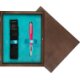 Pudełko drewniane Wenge Single Turkus Pudełko drewniane Wenge Single Turkus