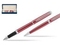 Zestaw prezentowy pióro wieczne + długopis Waterman Hémisphère 2018 Coral Pink CT
