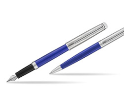 Zestaw prezentowy pióro wieczne + długopis Waterman Hémisphère 2018 Deluxe Blue Wave CT