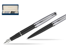 Zestaw prezentowy pióro wieczne +długopis Waterman Embleme Core Czarny