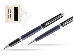 Zestaw prezentowy pióro wieczne + długopis Waterman HÉMISPHÈRE COLOR-BLOCK BLACK-BLUE