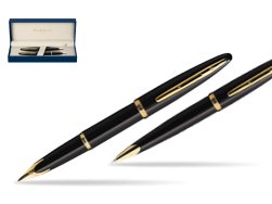Zestaw prezentowy pióro wieczne + długopis Waterman Carène Morze Czarne GT