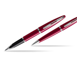 Zestaw prezentowy pióro wieczne + długopis Waterman Carène Lśniąca Czerwień CT