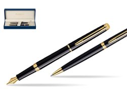 Zestaw prezentowy pióro wieczne + długopis Waterman Hémisphère Czerń GT