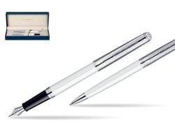 Zestaw prezentowy pióro wieczne + długopis Waterman Hémisphère Deluxe Biel CT